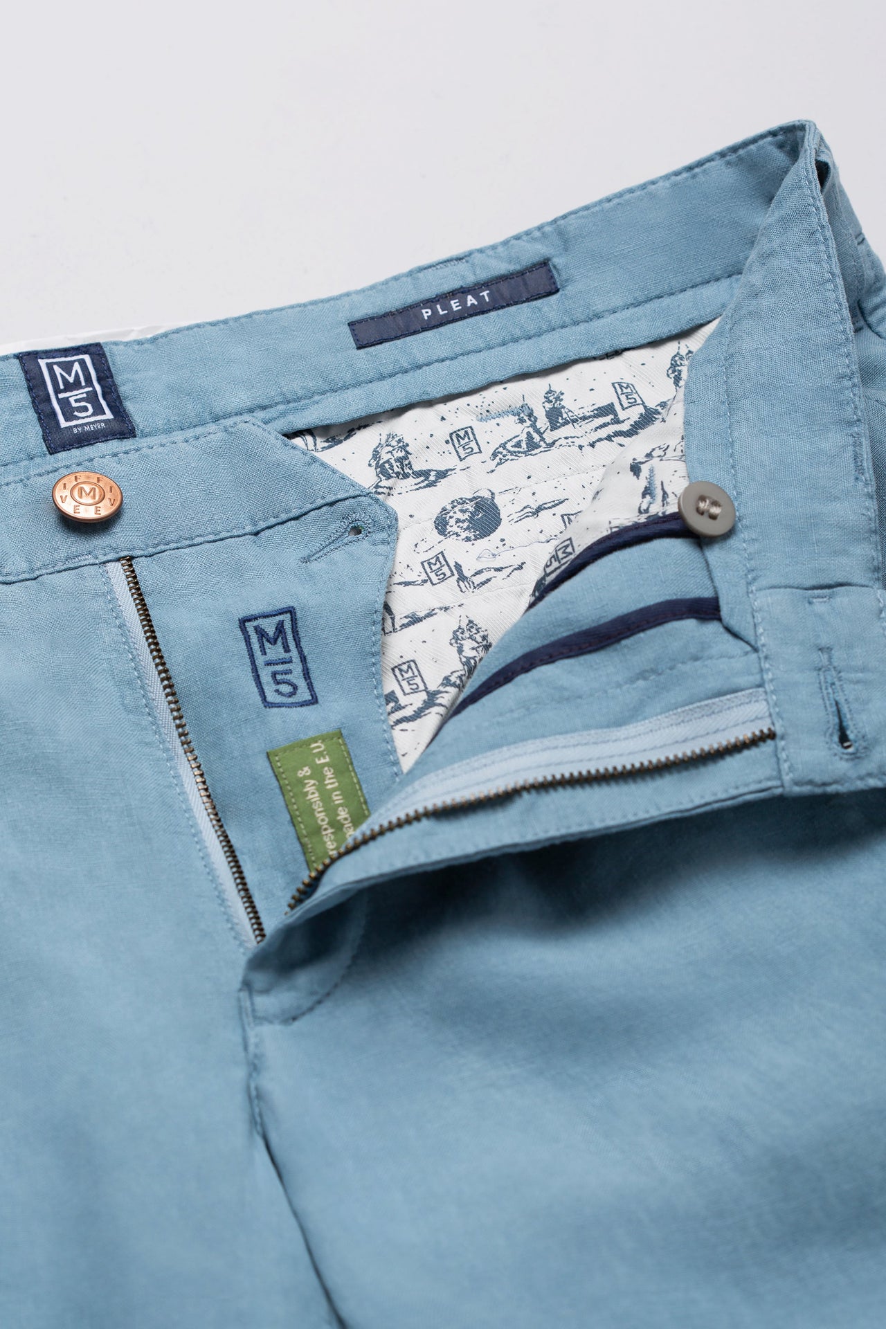 PLEAT 1-6185 PURE LINEN